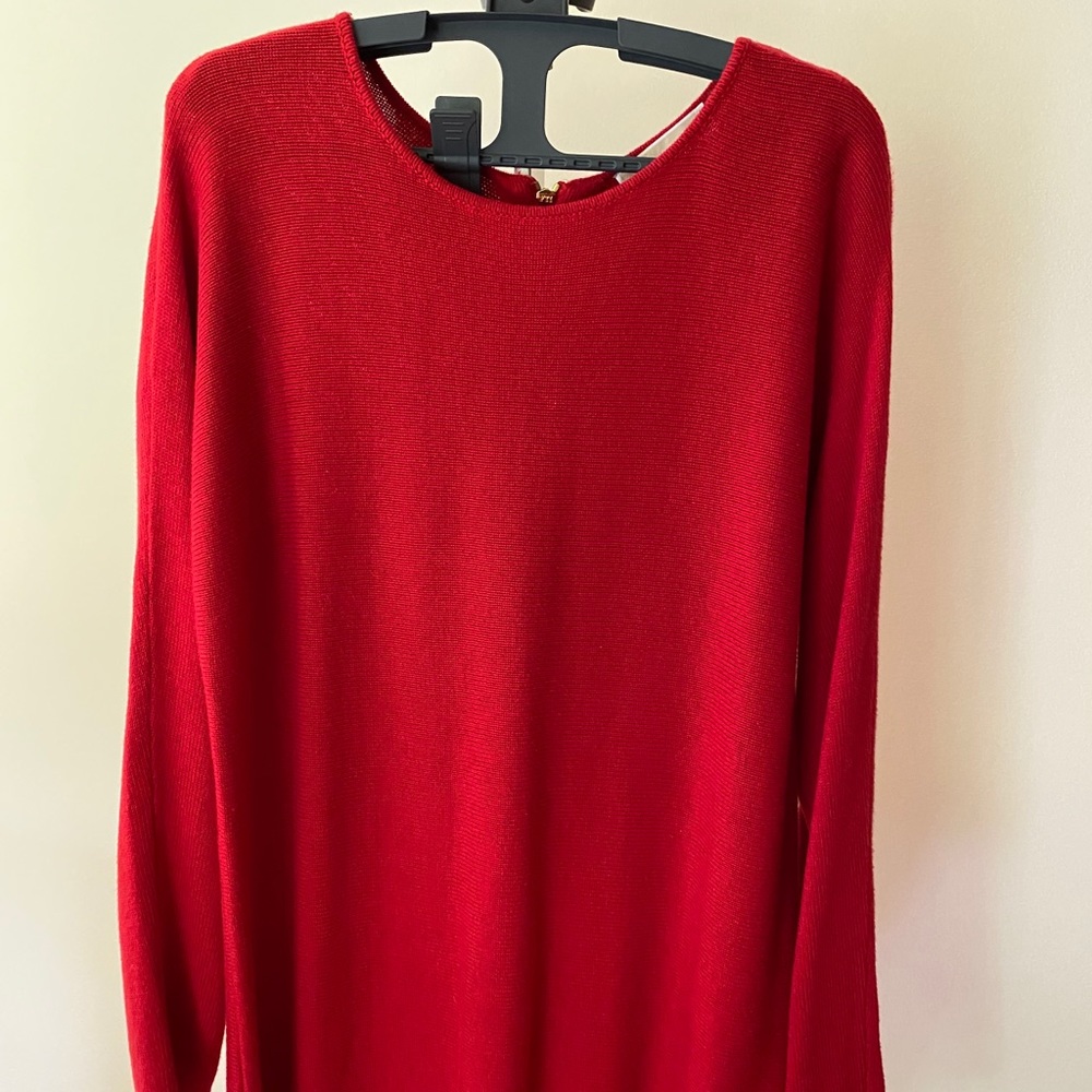 Michael Kors red tunic sweater